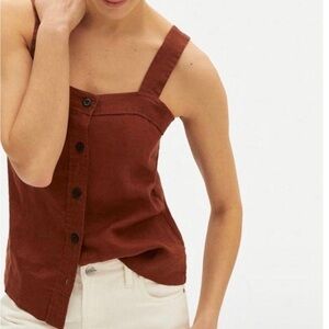 Everlane The Picnic Top in Rosewood Brown